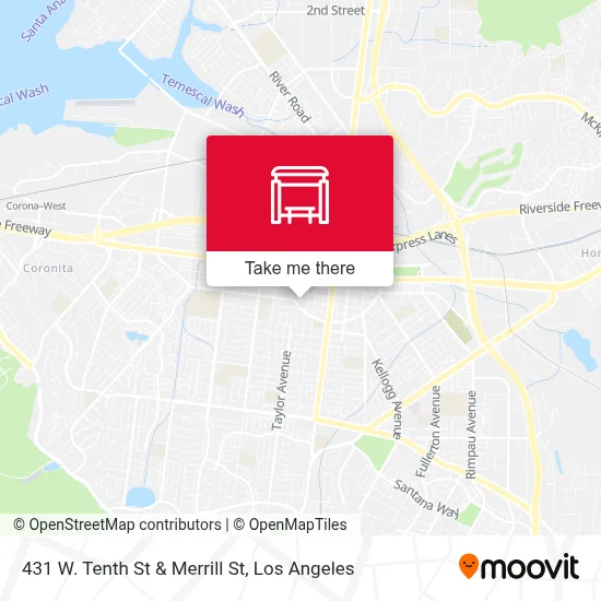 431 W. Tenth St & Merrill St map