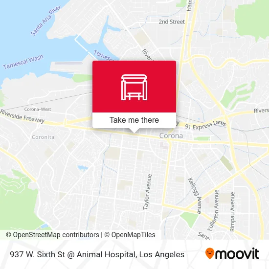 937 W. Sixth St @ Animal Hospital map