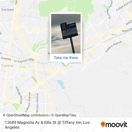 13689 Magnolia Av & Ellis St @ Tiffany Inn map