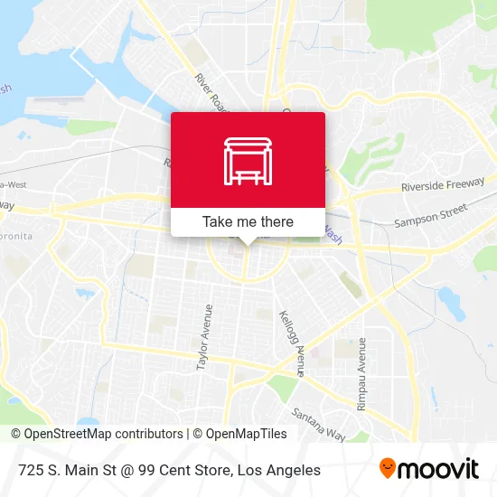 725 S. Main St @ 99 Cent Store map