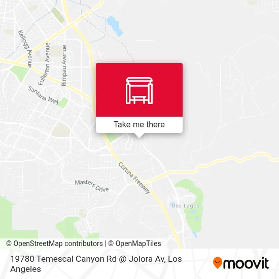 19780 Temescal Canyon Rd @ Jolora Av map