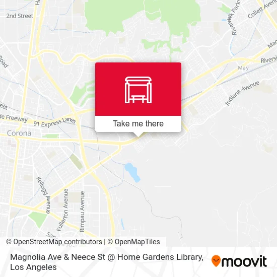Magnolia Ave & Neece St @ Home Gardens Library map