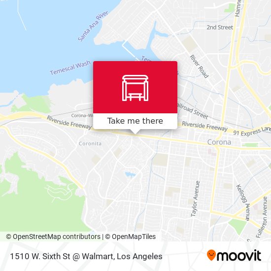 Mapa de 1510 W. Sixth St @ Walmart