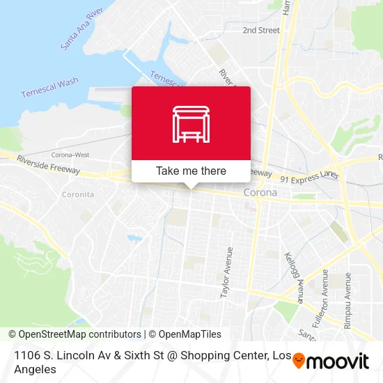 1106 S. Lincoln Av & Sixth St @ Shopping Center map