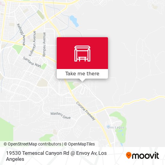 Mapa de 19530 Temescal Canyon Rd @ Envoy Av