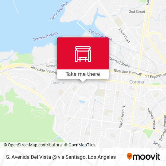 S. Avenida Del Vista @ via Santiago map