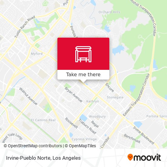 Irvine-Pueblo Norte map