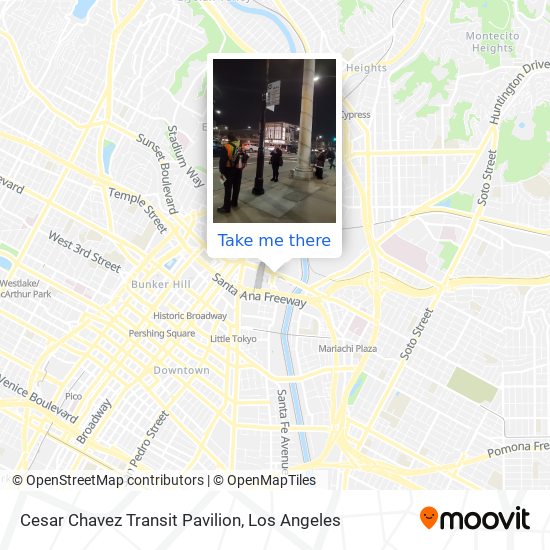 Cesar Chavez Transit Pavilion map