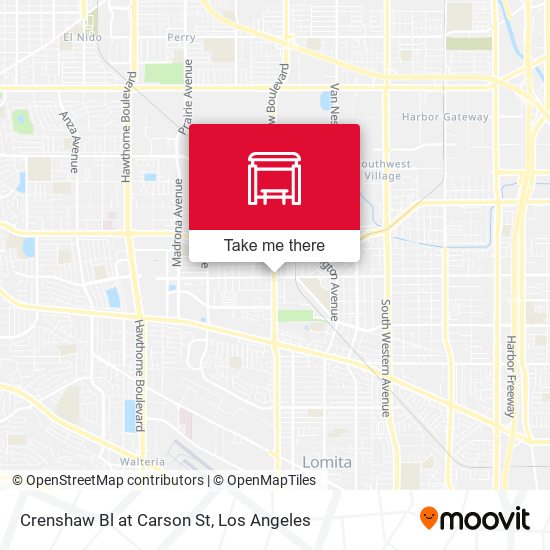 Crenshaw Bl at Carson St map