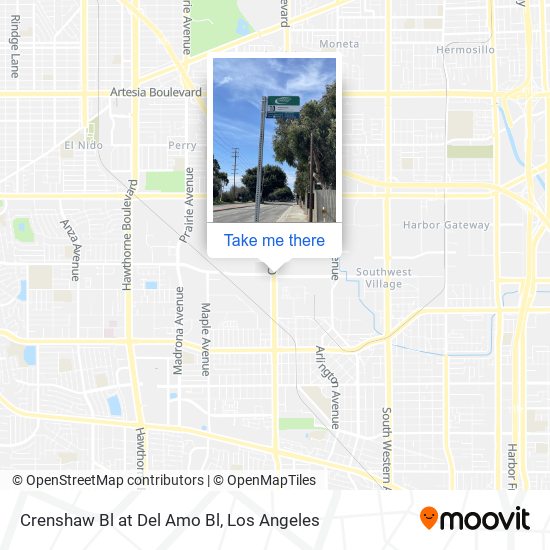 Mapa de Crenshaw Bl at Del Amo Bl