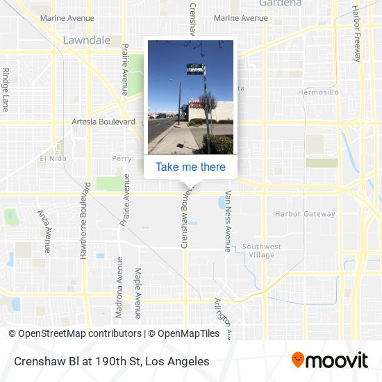 Mapa de Crenshaw Bl at 190th St