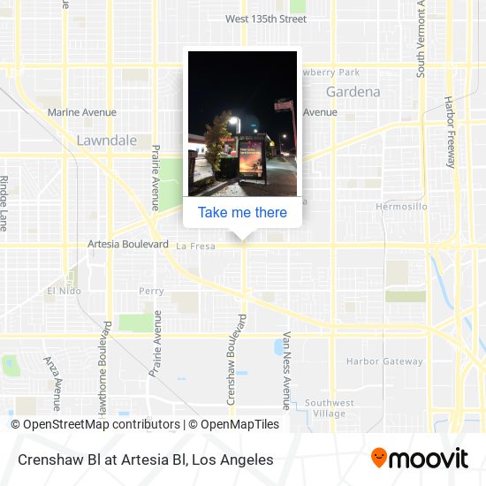 Crenshaw Bl at Artesia Bl map