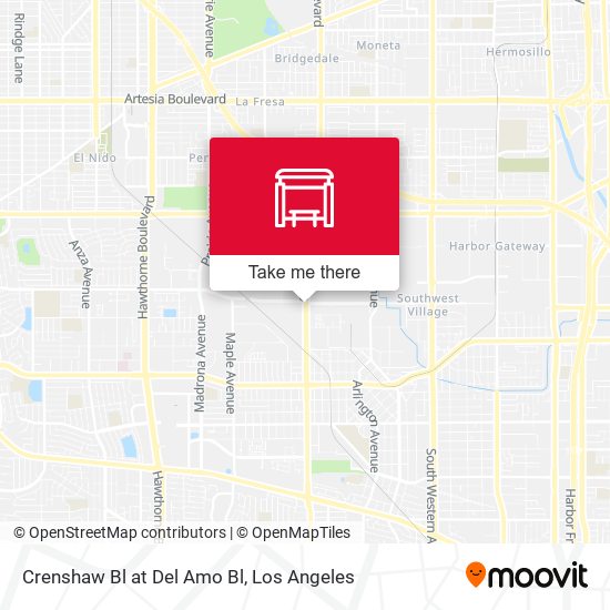 Crenshaw Bl at Del Amo Bl map