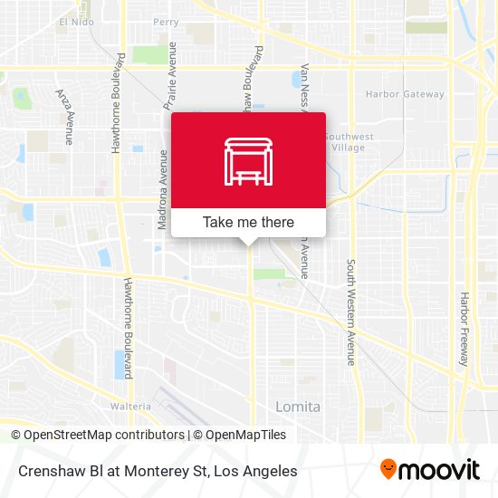 Crenshaw Bl at Monterey St map