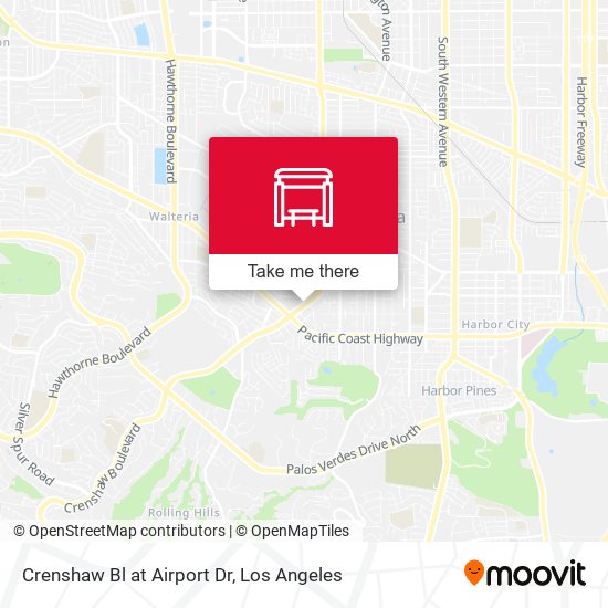 Crenshaw Bl at Airport Dr map