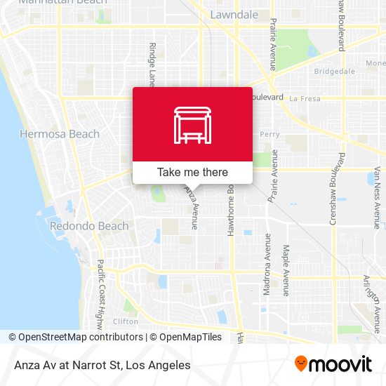 Anza Av at Narrot St map