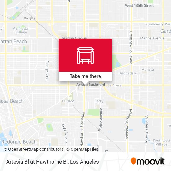 Artesia Bl at Hawthorne Bl map