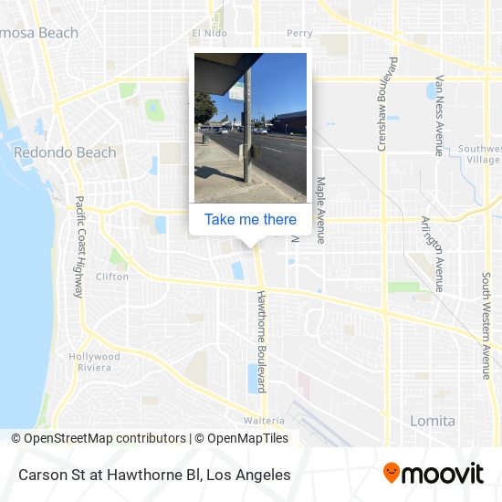 Carson St at Hawthorne Bl map