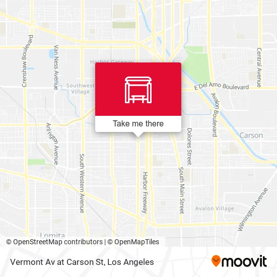 Vermont Av at Carson St map