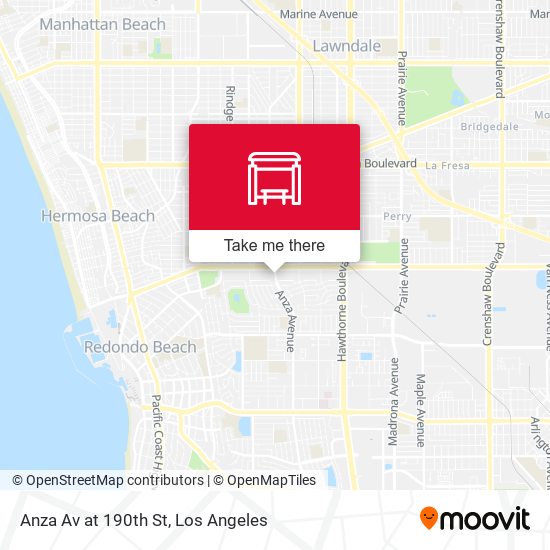 Anza Av at 190th St map