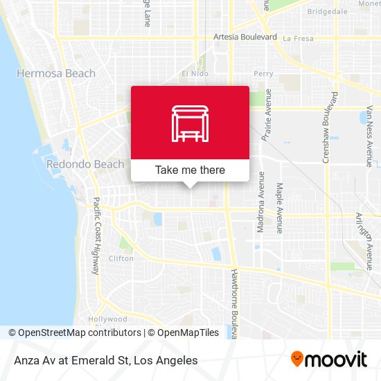 Anza Av at Emerald St map