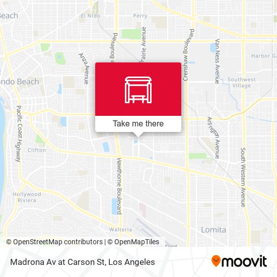 Madrona Av at Carson St map