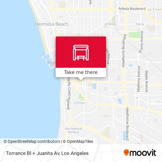 Torrance Bl + Juanita Av map