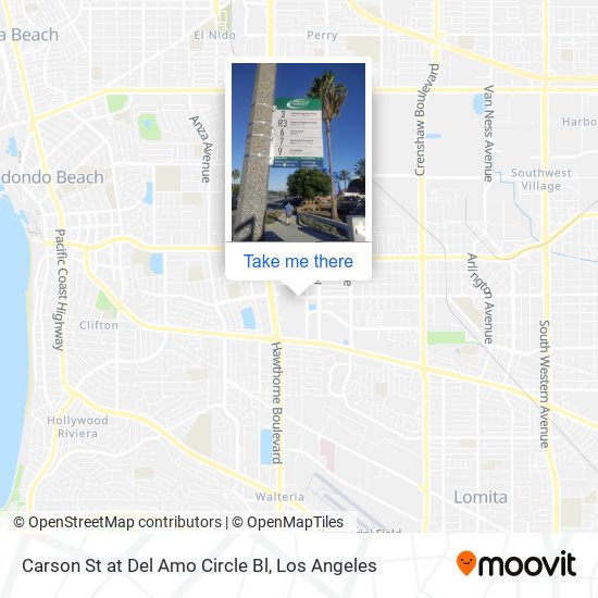 Carson St at Del Amo Circle Bl map