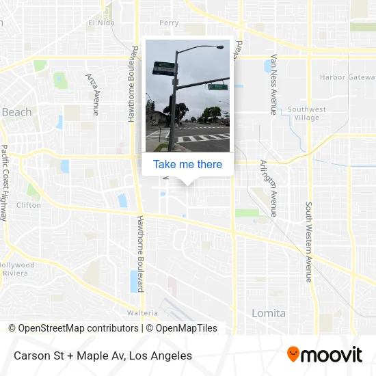 Carson St + Maple Av map