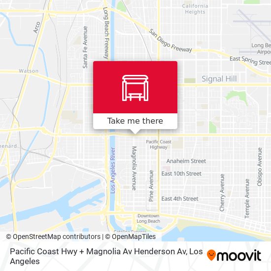 Pacific Coast Hwy + Magnolia Av Henderson Av map