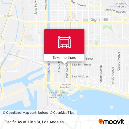 Pacific Av at 10th St map