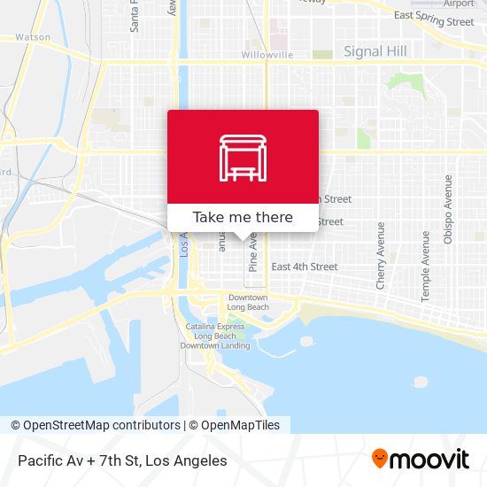 Pacific Av + 7th St map