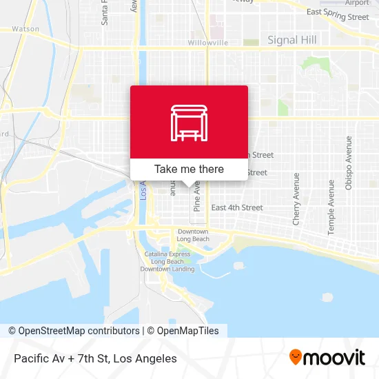 Pacific Av + 7th St map
