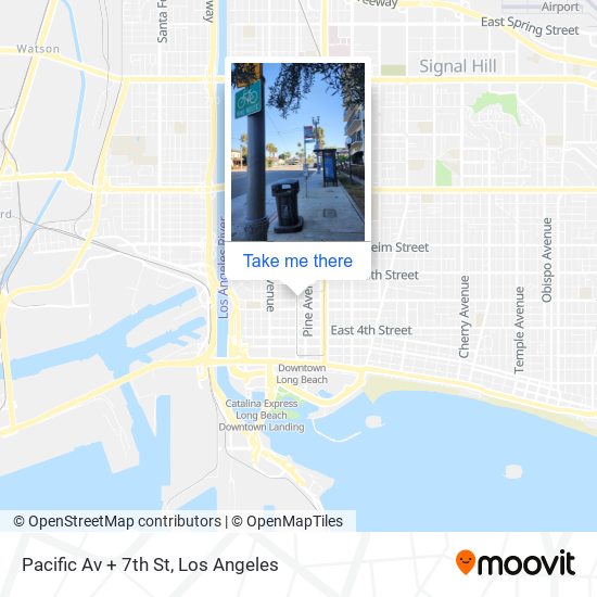 Pacific Av + 7th St map