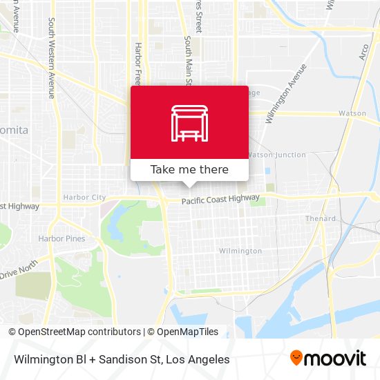 Wilmington Bl + Sandison St map