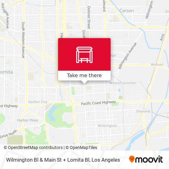 Wilmington Bl & Main St + Lomita Bl map