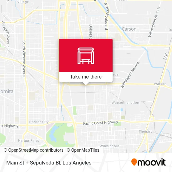 Main St + Sepulveda Bl map