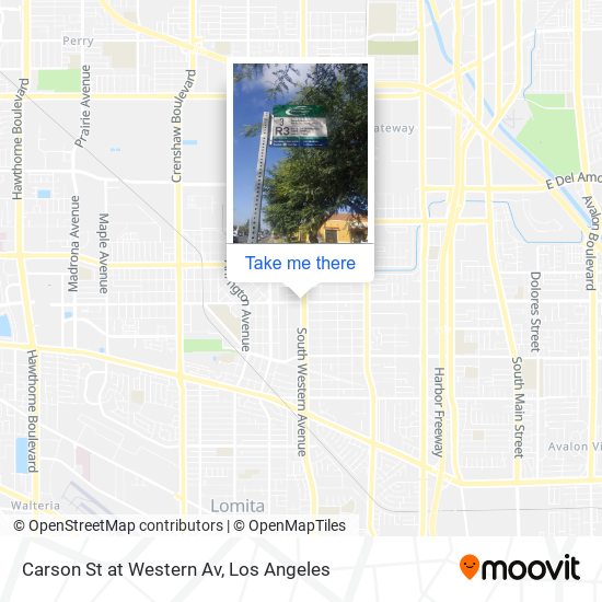 Carson St at Western Av map