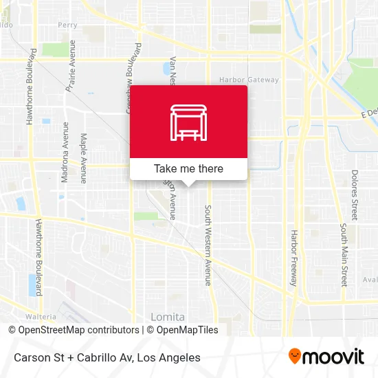 Carson St + Cabrillo Av map
