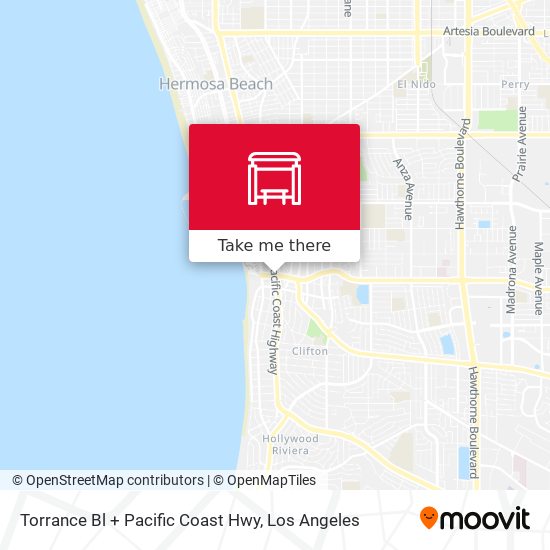 Torrance Bl + Pacific Coast Hwy map