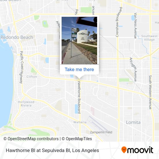 Hawthorne Bl at Sepulveda Bl map