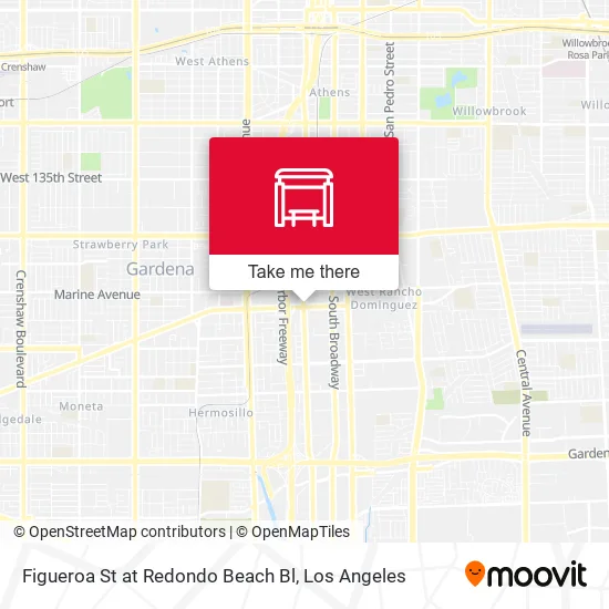 Figueroa St at Redondo Beach Bl map
