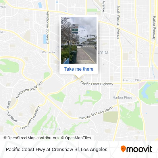 Pacific Coast Hwy at Crenshaw Bl map