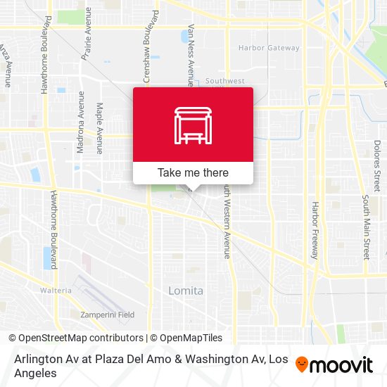 Arlington Av at Plaza Del Amo & Washington Av map