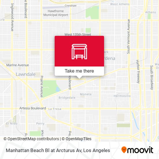 Mapa de Manhattan Beach Bl at Arcturus Av