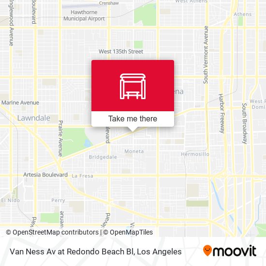 Van Ness Av at Redondo Beach Bl map