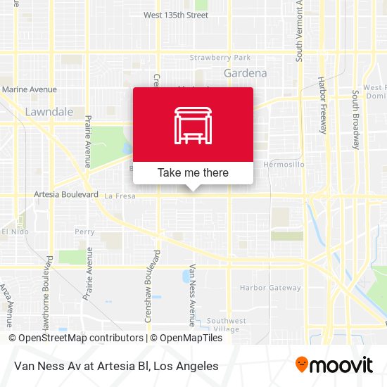Van Ness Av at Artesia Bl map