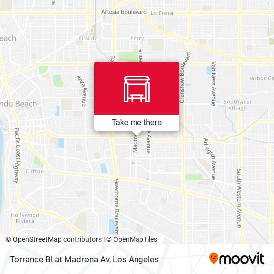 Torrance Bl at Madrona Av map