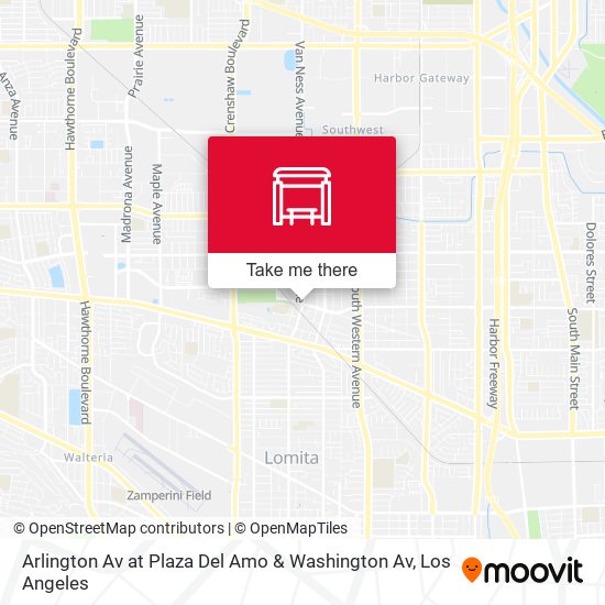 Arlington Av at Plaza Del Amo & Washington Av map