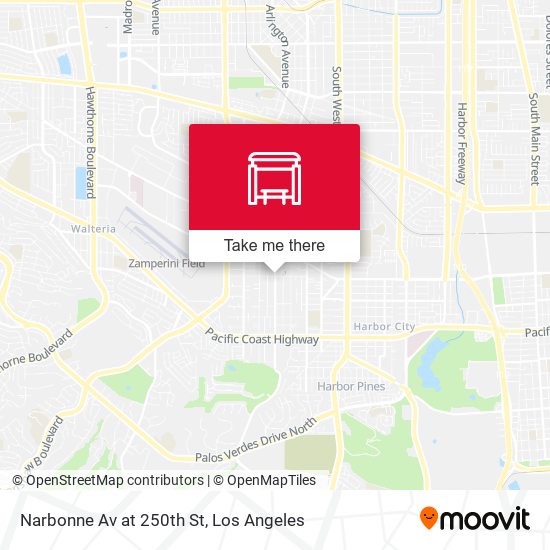 Narbonne Av at 250th St map